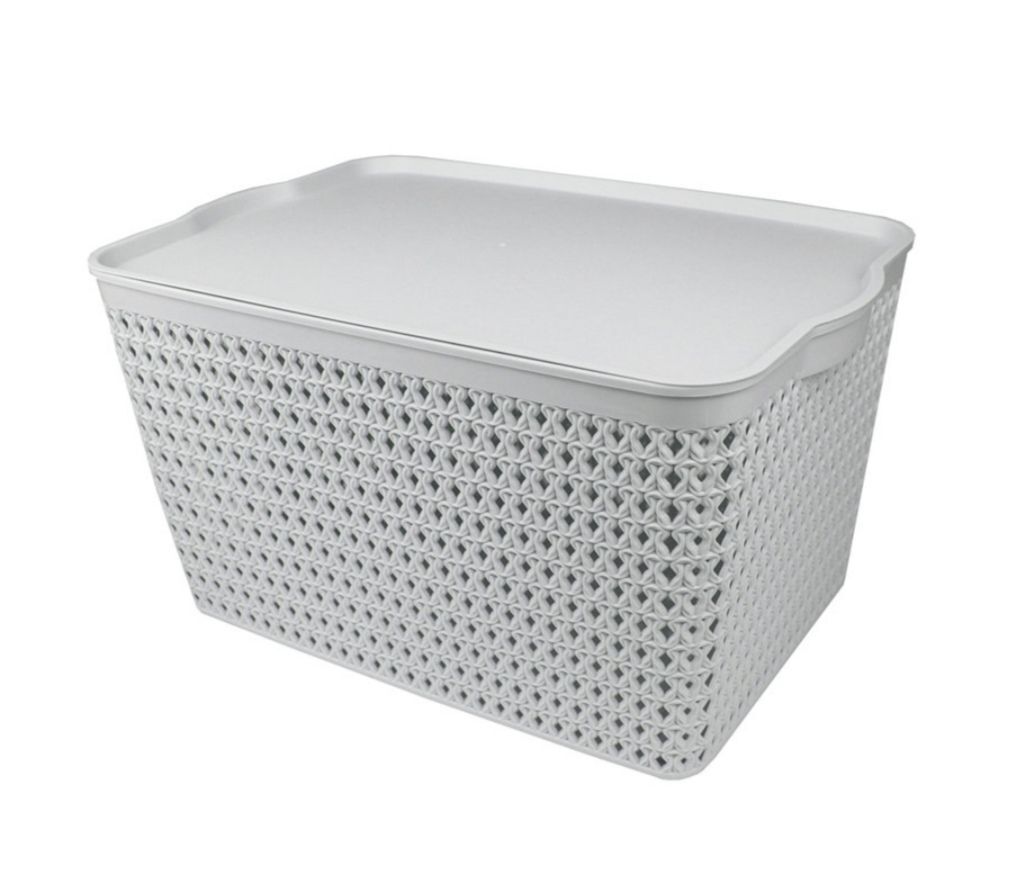 Caja litros Knit gris Cotidiana - Willy-Express.cl